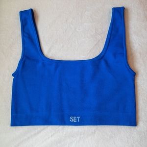 SET ACTIVE Sculptflex Box Cut Bra in Royal